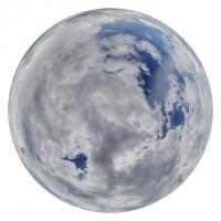 16K blue clouded skydome HDRi panorama